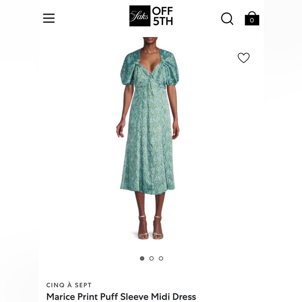 Cinq à Sept Leafy Green Midi Dress